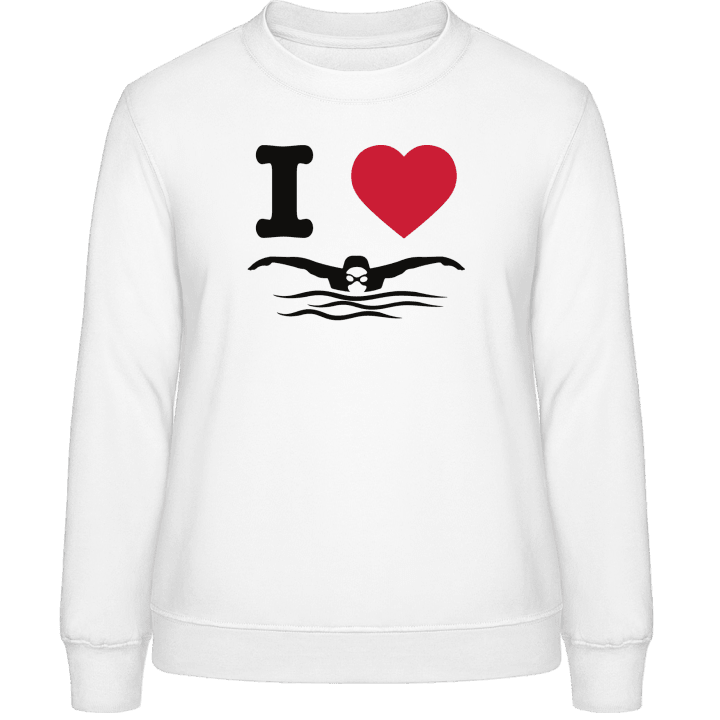 I Love To Swim Sweatshirt för kvinnor contain pic