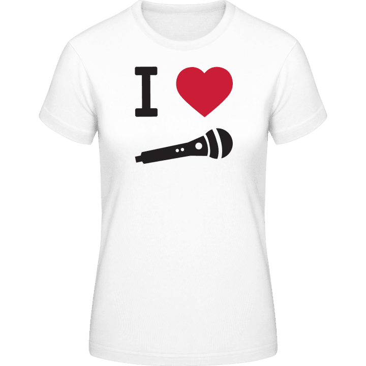 I Heart Singing Michrophone Vrouwen T-shirt contain pic
