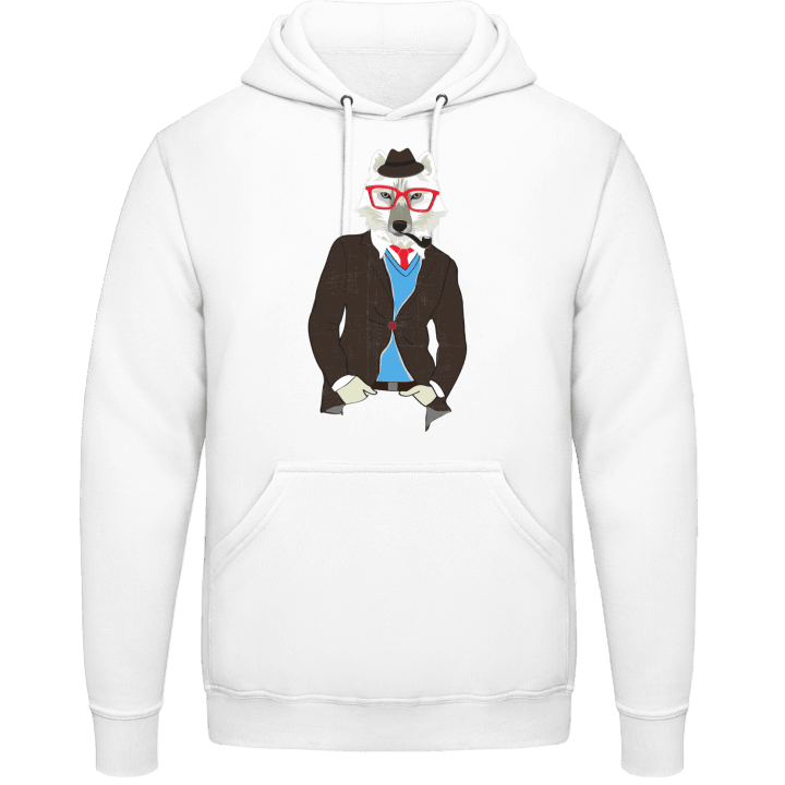 Hipster White Wolf Hoodie 0 image