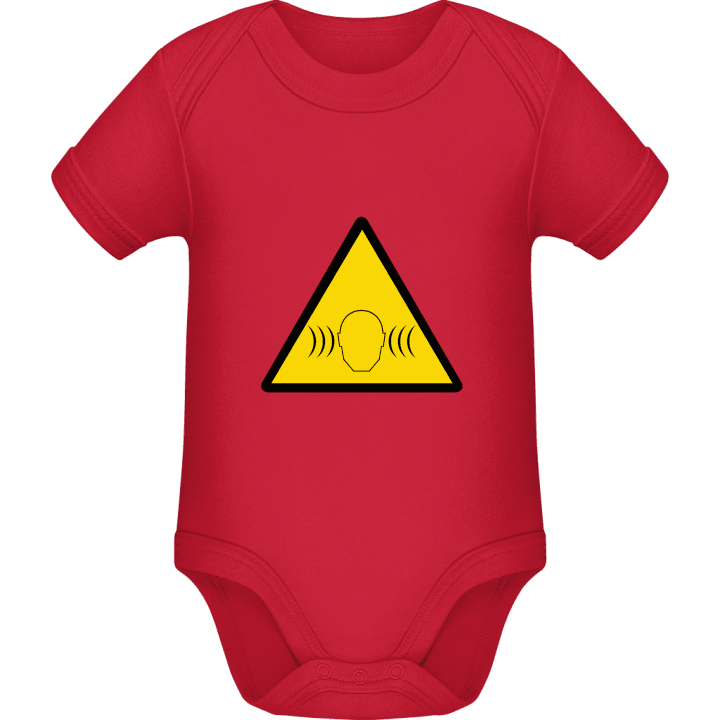 Caution Loudness Volume Baby Romper contain pic