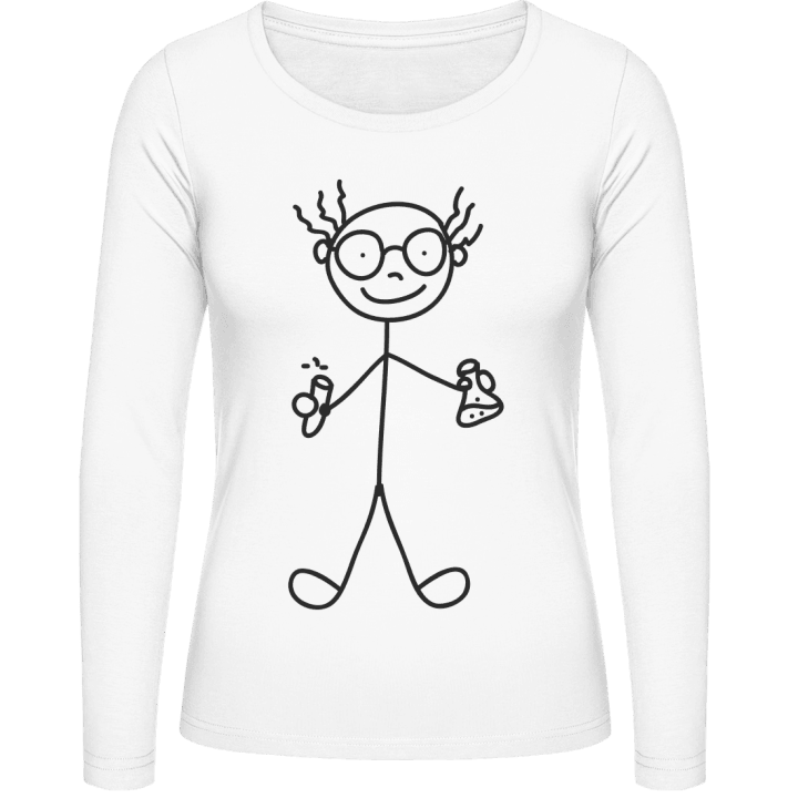 Funny Chemist Character Langermet skjorte for kvinner contain pic