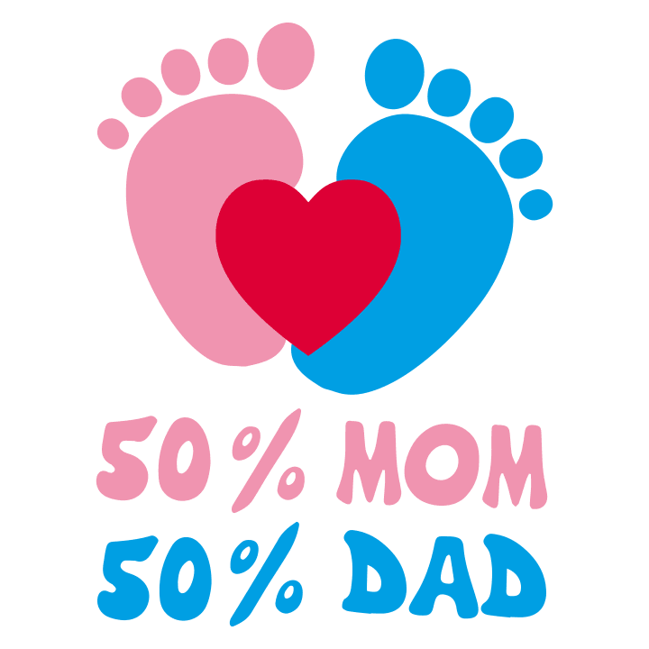 50 Percent Mom 50 Percent Dad T-shirt för barn 0 image