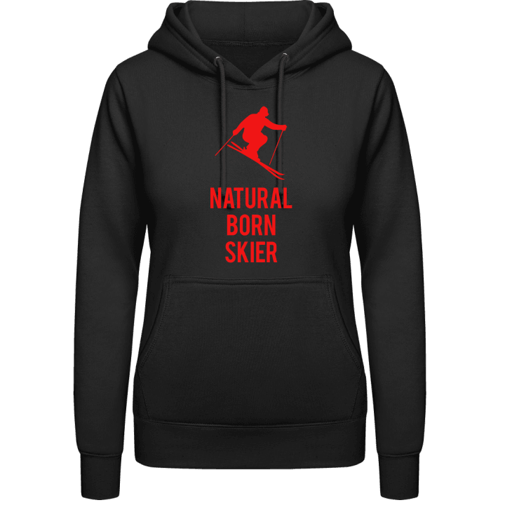 Natural Born Skier Sudadera con capucha para mujer contain pic