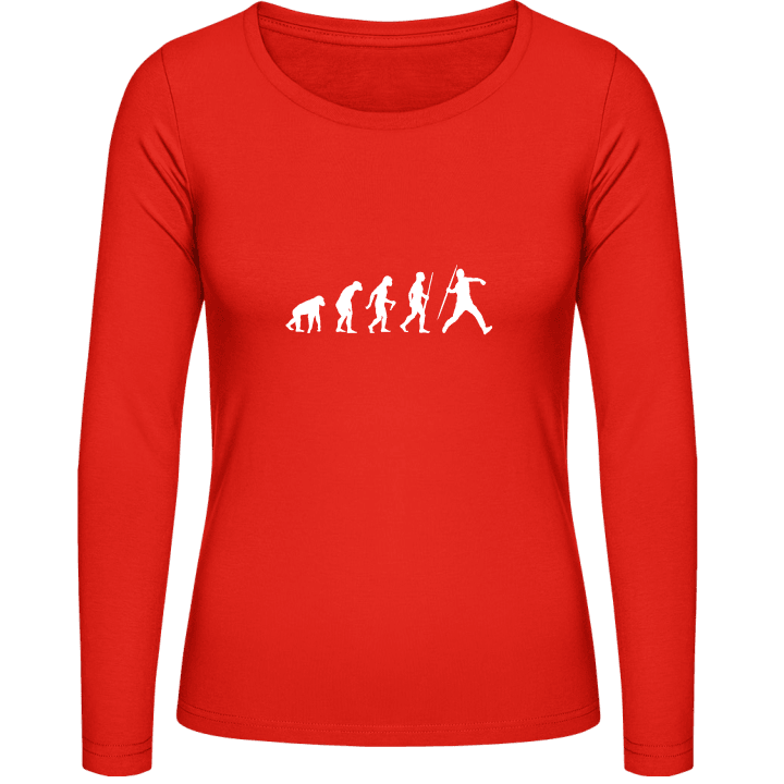 Speerwurf Evolution Frauen Langarmshirt contain pic