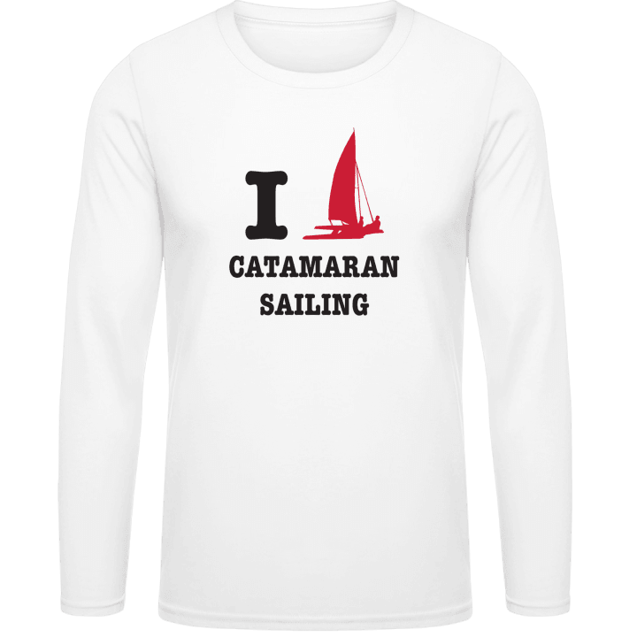 I Love Catamaran Sailing Langermet skjorte contain pic