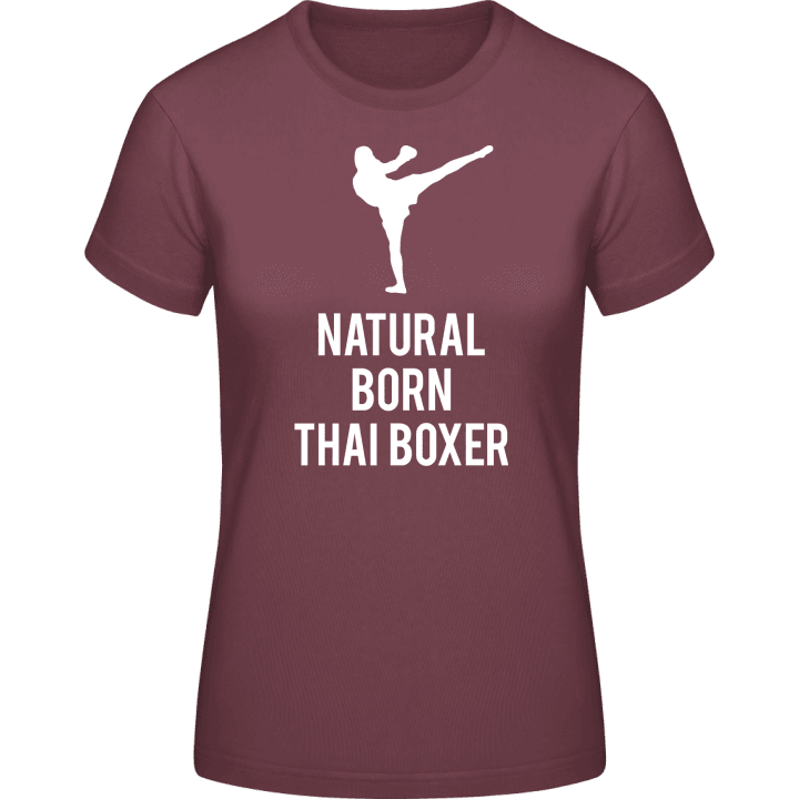 Natural Born Thai Boxer T-skjorte for kvinner contain pic