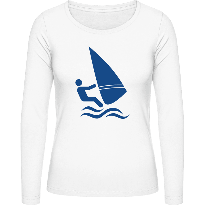 Windsurfer Icon Langermet skjorte for kvinner contain pic