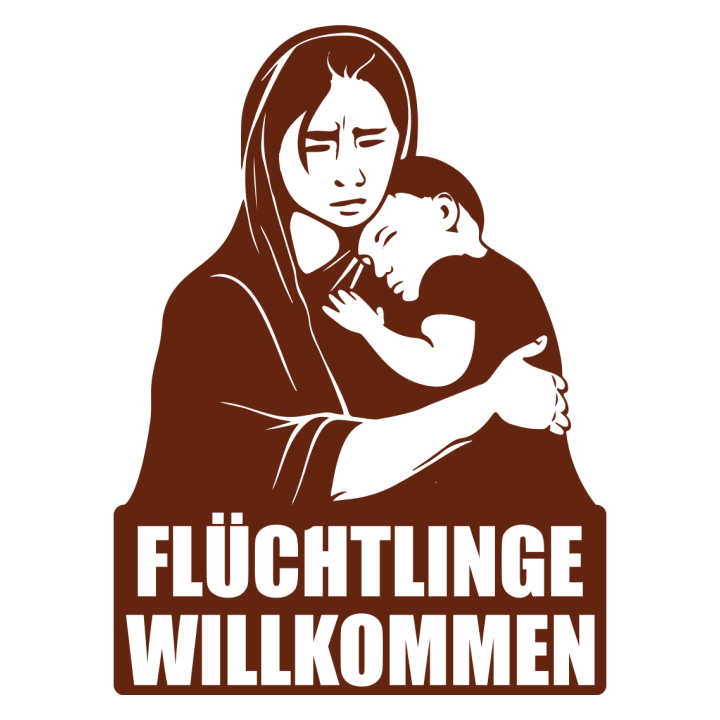 Flüchtlinge willkommen Camisa de manga larga para mujer 0 image
