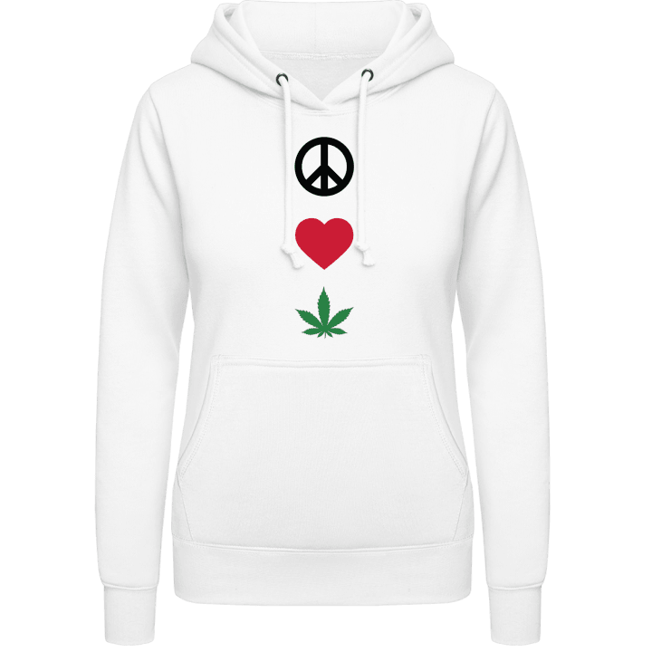Peace Love Weed Hoodie för kvinnor 0 image