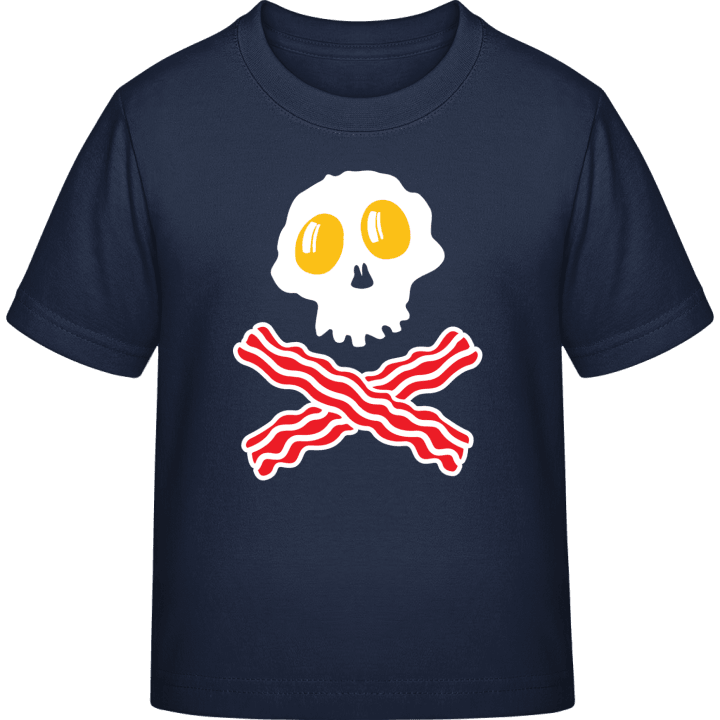 Fried Egg Skull Camiseta infantil contain pic