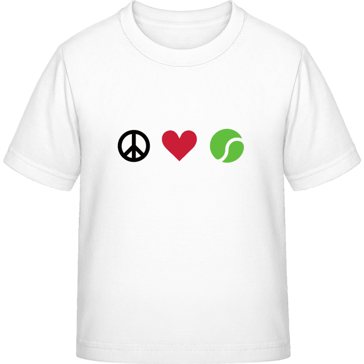Peace Love Tennis T-skjorte for barn contain pic