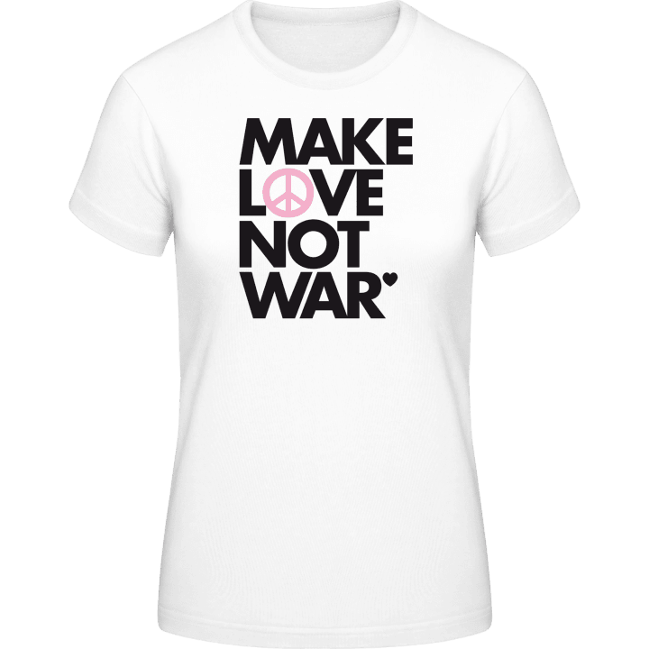 Make Love Not War Slogan T-shirt för kvinnor 0 image