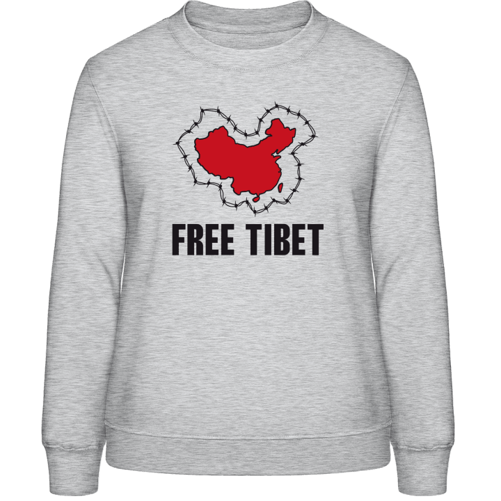 Free Tibet Map Sweatshirt för kvinnor contain pic