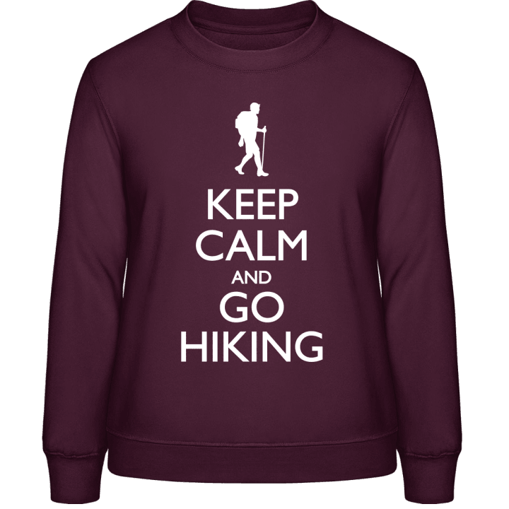 Keep Calm and go Hiking Sweatshirt för kvinnor contain pic