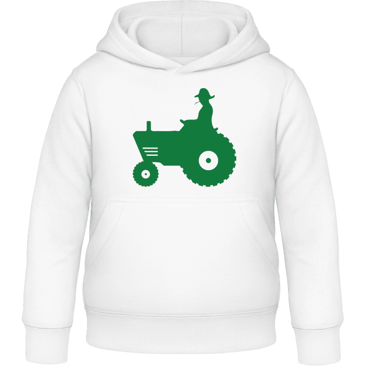 Farmer Driving Tractor Hettegenser for barn contain pic