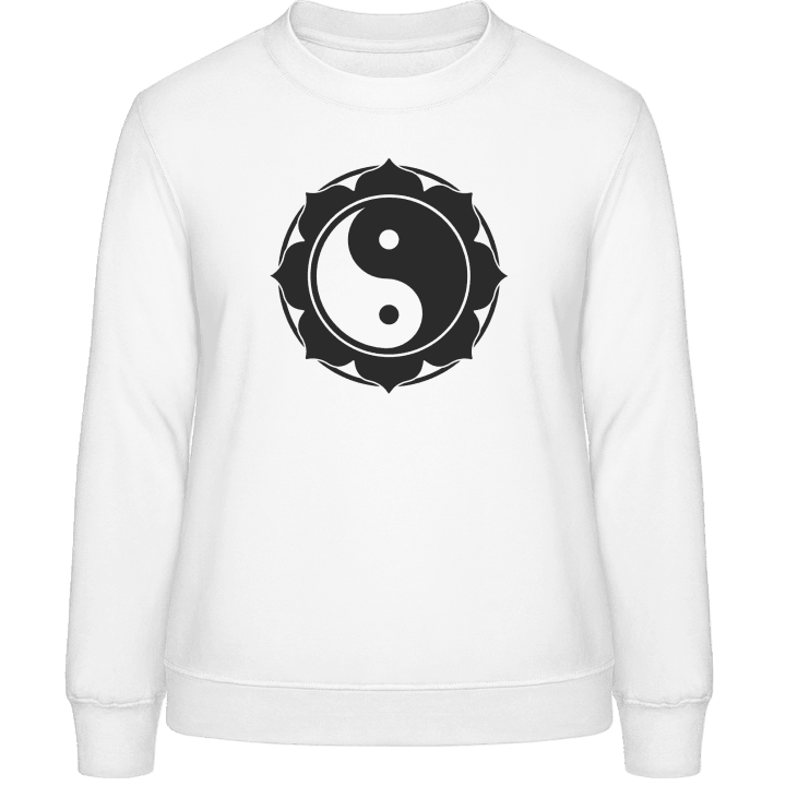 Yin And Yang Flower Sweatshirt för kvinnor contain pic