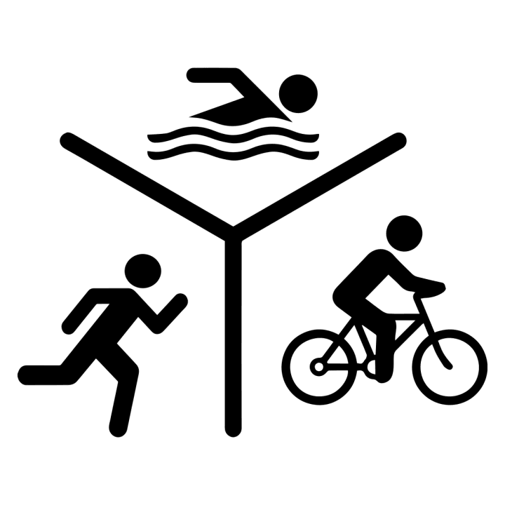 Triathlon Silhouette Logo Stoffen tas 0 image