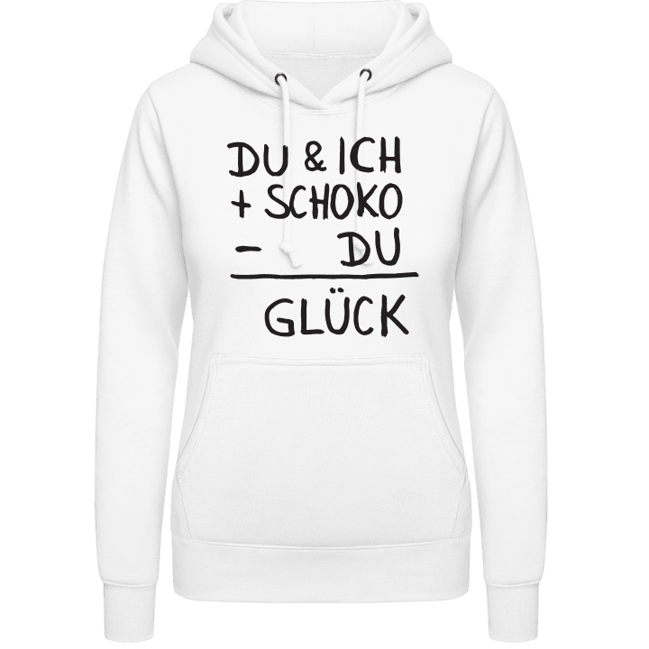 Du & Ich + Schoko - Du = Glück Hettegenser for kvinner contain pic