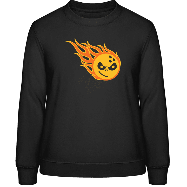 Bowling Ball on Fire Sweatshirt för kvinnor contain pic