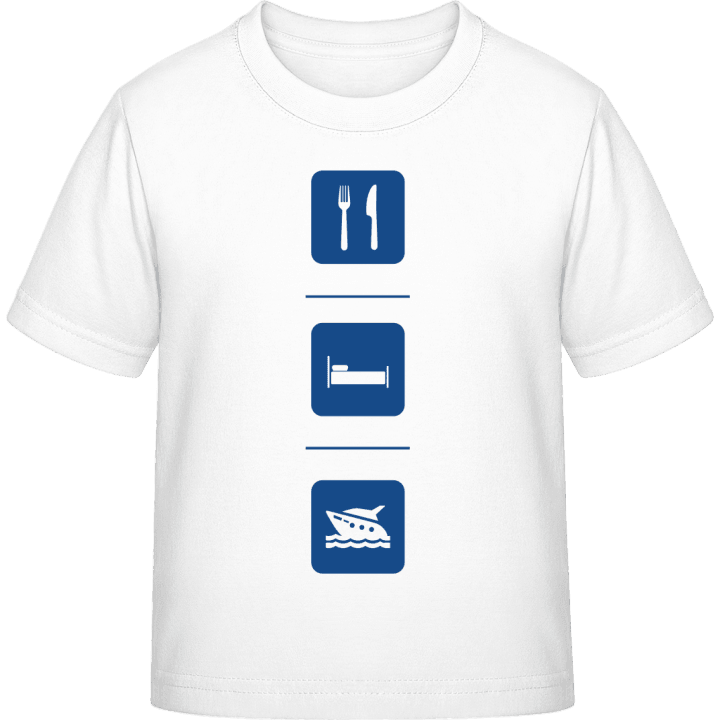 Eat Sleep Ship Kinderen T-shirt contain pic
