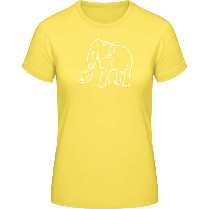 Elephant Outline Silhouette Frauen T-Shirt 0 image