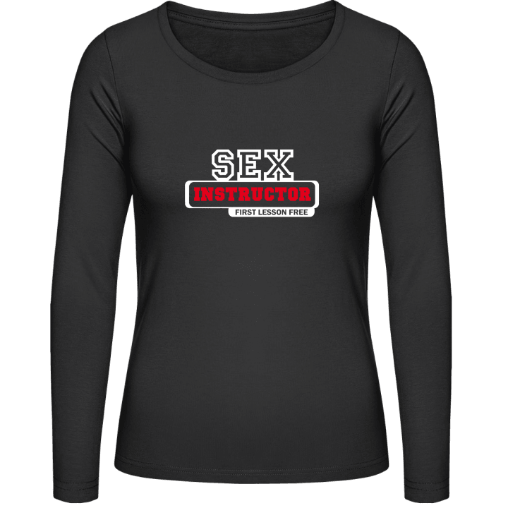 Sex Instructor First Lesson Free Vrouwen Lange Mouw Shirt contain pic