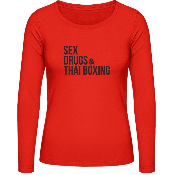 Sex Drugs And Thai Boxing Frauen Langarmshirt contain pic