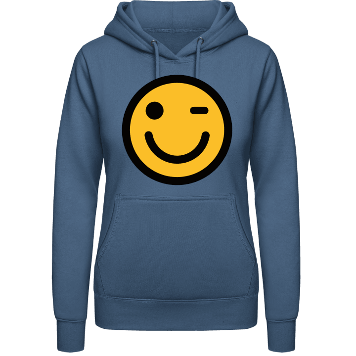 Wink Emoticon Women Hoodie contain pic