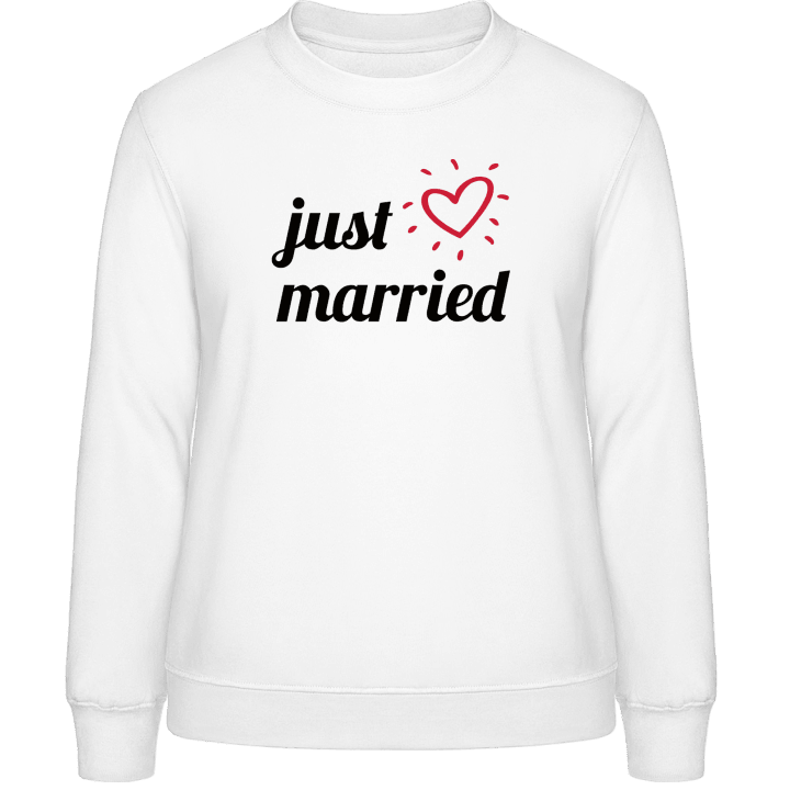 Just Married Heart Sweatshirt för kvinnor contain pic