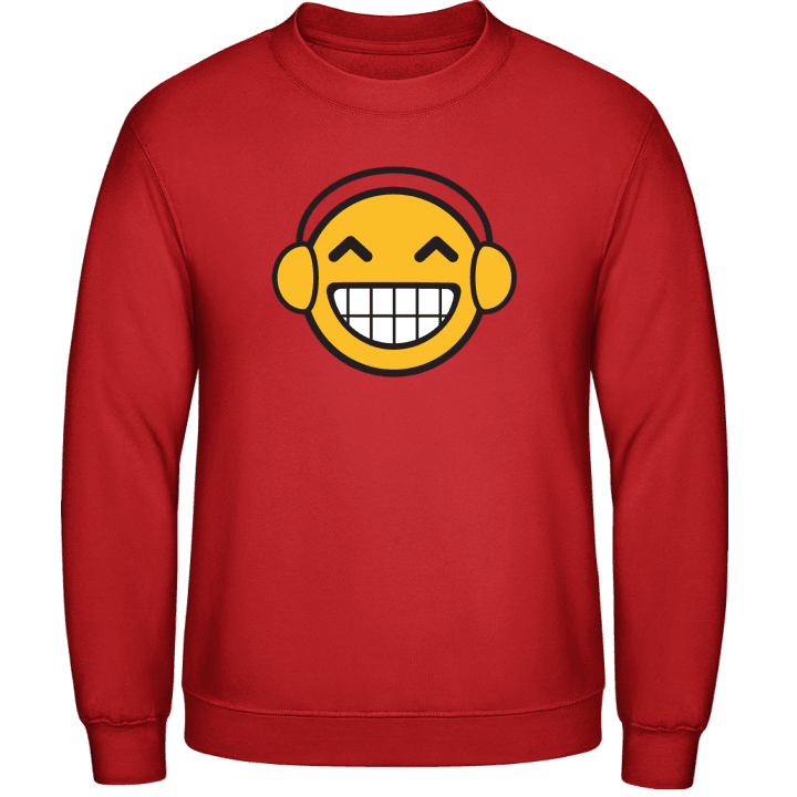 Headphones Smiley Sweatshirt contain pic
