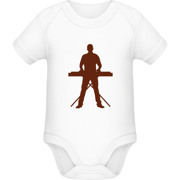 Keyboard Player Silhouette Baby Romper contain pic