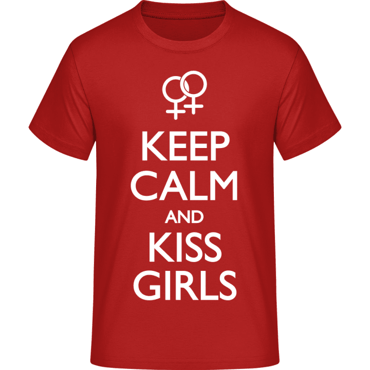 Keep Calm and Kiss Girls Lesbian T-skjorte contain pic