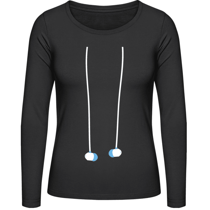 Music Earplugs Langermet skjorte for kvinner contain pic