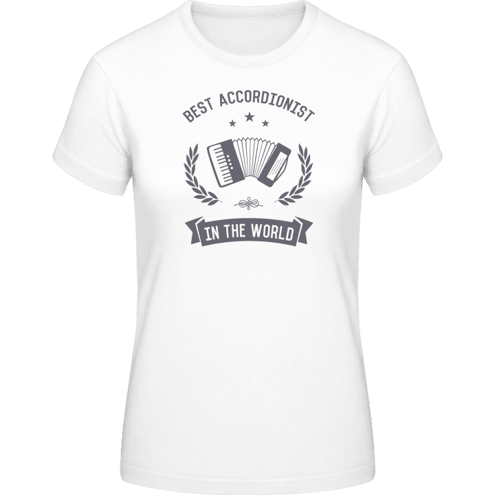 Best Accordionist In The World T-shirt för kvinnor contain pic