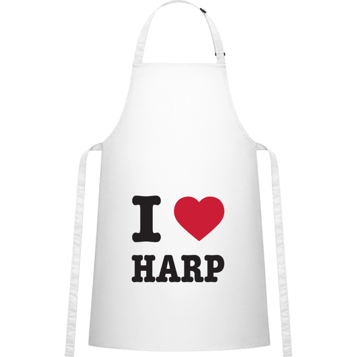 I Heart Harp Kitchen Apron contain pic
