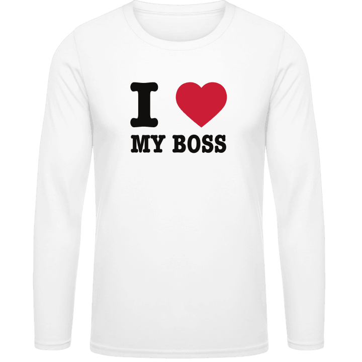 I Love My Boss T-shirt à manches longues contain pic