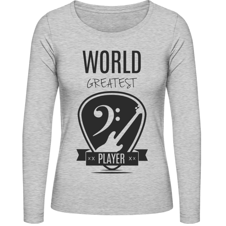 World Greatest Bass Player Vrouwen Lange Mouw Shirt contain pic