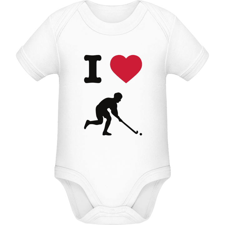 I Heart Field Hockey Logo Baby romper kostym contain pic
