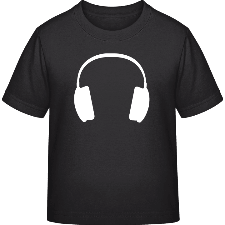 Headphone Silhouette T-skjorte for barn contain pic