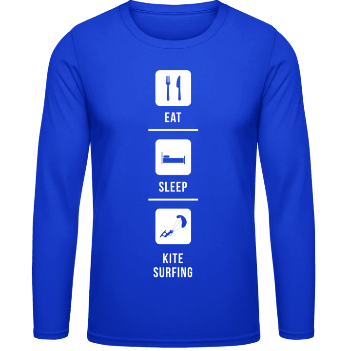 Eat Sleep Kitesurfing Langarmshirt contain pic