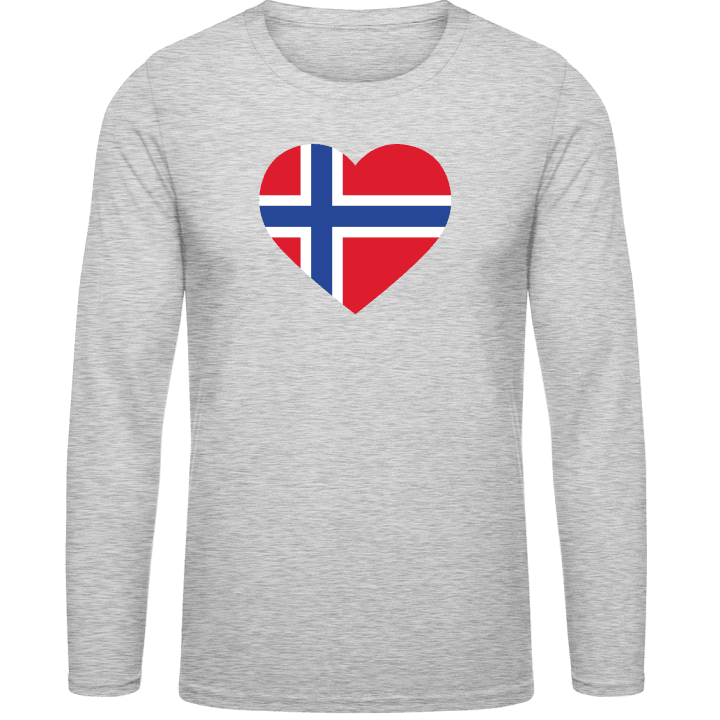Norway Heart Flag Shirt met lange mouwen contain pic