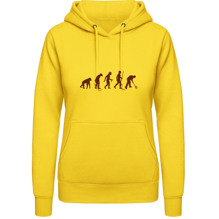 Farmer Evolution with Pitchfork Vrouwen Hoodie contain pic