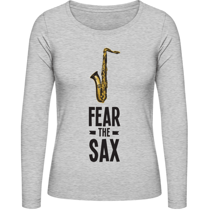 Fear The Sax Vrouwen Lange Mouw Shirt contain pic