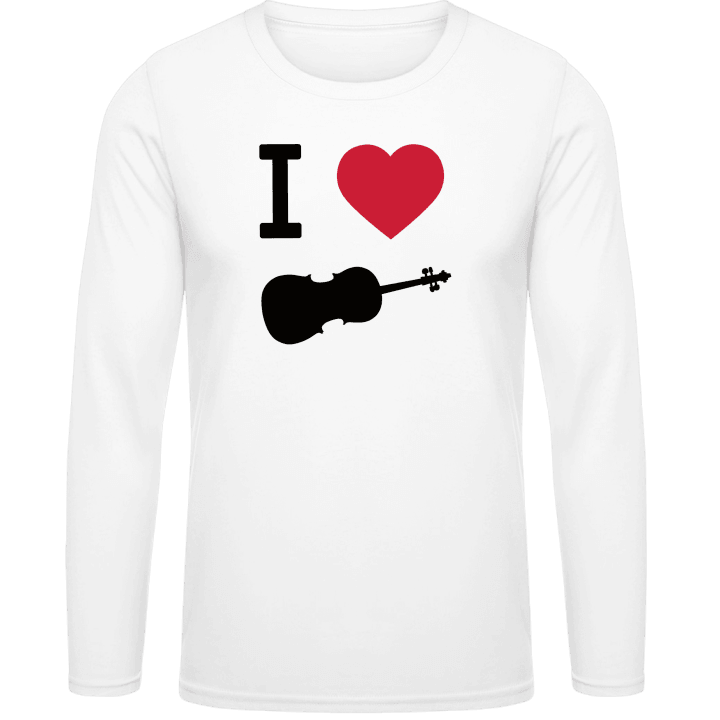 I Heart Violin Shirt met lange mouwen contain pic