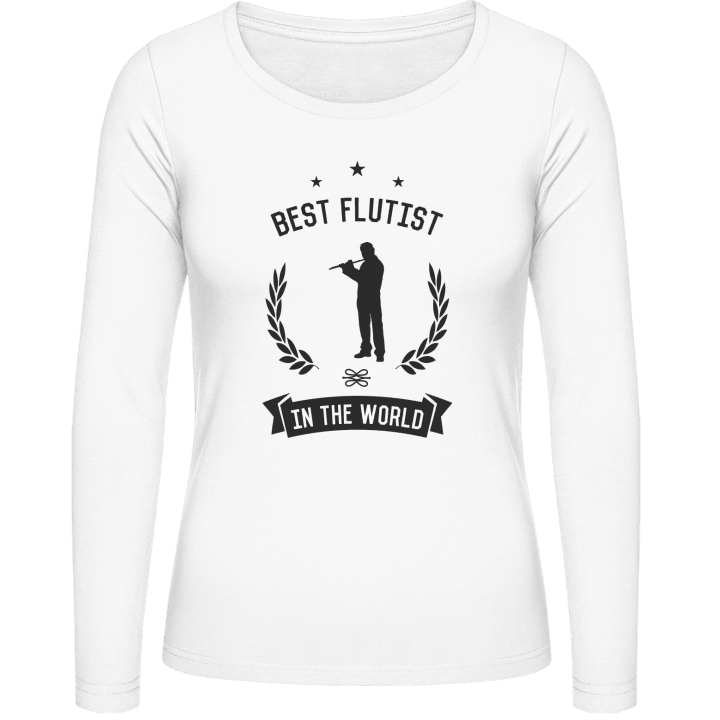 Best Flutist In The World Camisa de manga larga para mujer contain pic