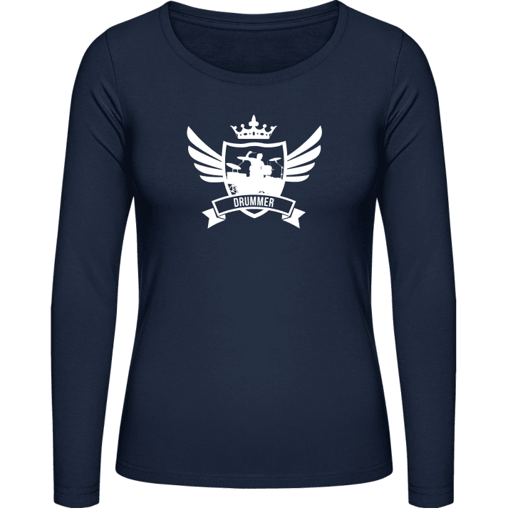 Drummer Winged Vrouwen Lange Mouw Shirt contain pic