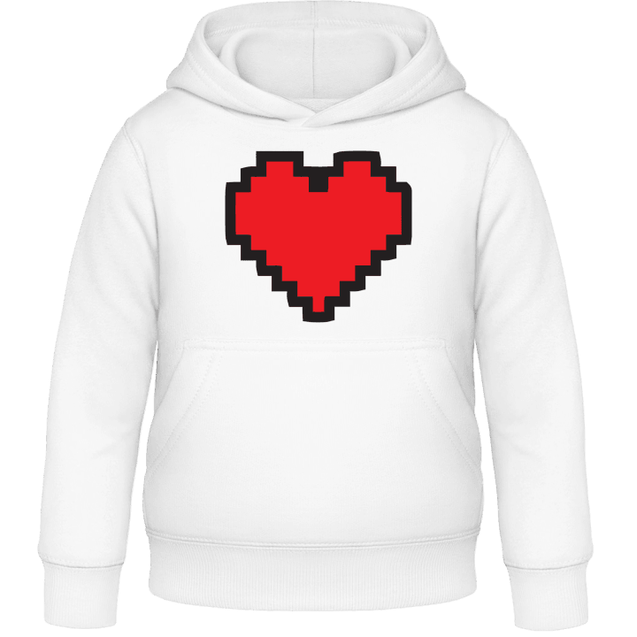 Big Pixel Heart Felpa con cappuccio per bambini contain pic
