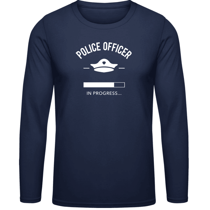 Police Officer in Progress T-shirt à manches longues contain pic