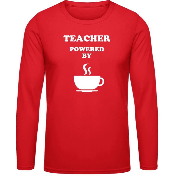 Teacher Powered By Coffee Langarmshirt 0 image