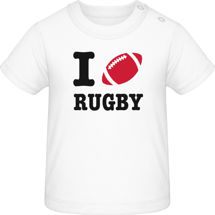 I Love Rugby Baby T-skjorte contain pic